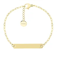 Bransoletki - Pozłacana bransoletka blaszka patyczek do personalizacji - Manoki - miniaturka - grafika 1