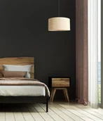 Lampy sufitowe - Lampa wisząca Solar Lampa wisząca zwis pojedynczy czarny rattan fi 40cm - miniaturka - grafika 1