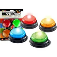 Zabawki interaktywne dla dzieci - Lean Toys Zestaw buzzers 4 światełka światło dźwięk 4 kolory - miniaturka - grafika 1