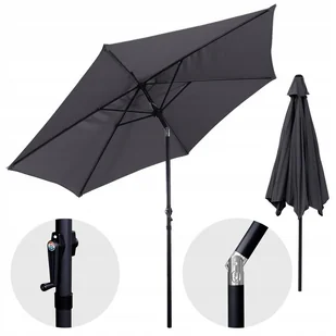 PARASOL OGRODOWY DUŻY SOLIDNY SKŁADANY 300CM REGULOWANY ŁAMANY SOLIDNY UV - Parasole ogrodowe - miniaturka - grafika 1