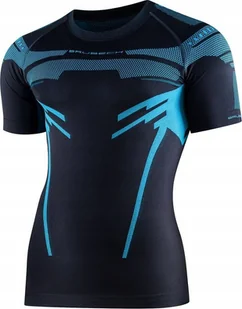 Brubeck SS13700 Koszulka męska DRY z krótkim rękawem grafitowy/niebieski S - Koszulki sportowe męskie - miniaturka - grafika 1