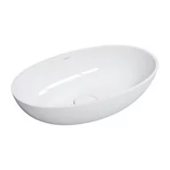 Umywalki - OMNIRES SHELLUN BP Umywalka nablatowa, 60 x 35 cm BIAŁA - miniaturka - grafika 1
