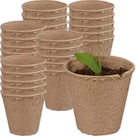 Donice - Doniczki Torfowe 8cm 24szt Rozsady Sadzonki Bio - miniaturka - grafika 1