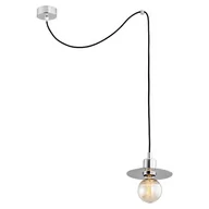 Lampy sufitowe - Argon LAMPA wisząca CORSO 3836 zwieszana OPRAWA minimalistyczna żarówka bulb spodek chrom 3836 - miniaturka - grafika 1