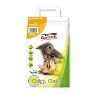 SUPER BENEK Corn Cat - Żwirek kukurydziany Naturalny - Żwirek dla kotów - miniaturka - grafika 1