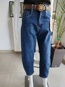 Spodnie damskie - Jeansowe spodnie Balloon fit - ciemnoniebieski2 XS M.Sara - miniaturka - grafika 1