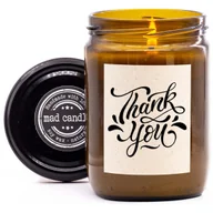 Świece - Świeca na prezent sojowa zapachowa Mad Candle 360 g Thank You - miniaturka - grafika 1