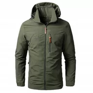 Kurtki męskie - Kurtka Męska Przeciwdesczowa Softshell Khaki Wodoodporna Wiatrówka Roz. Xxl - miniaturka - grafika 1