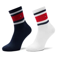 Skarpetki damskie - Zestaw 2 par wysokich skarpet dziecięcych Tommy Hilfiger 701229942 Granatowy - miniaturka - grafika 1
