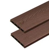 Podesty i deski tarasowe - Liderwood Deska Tarasowa Kompozytowa 3D Classic Ciemny Brąz – dł. 2,2 m - miniaturka - grafika 1