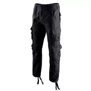 Odzież taktyczna i umundurowanie - Spodnie BRANDIT Pure Slim Fit Black - miniaturka - grafika 1