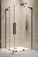 Kabiny prysznicowe - Radaway Furo SL Black KDD kabina 120x100cm czarny mat/szkło przejrzyste 10305120-54-01L/10305100-54-01R - miniaturka - grafika 1