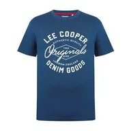 Koszulki męskie - Koszulka Lee Cooper Logo niebieska, Rozmiar 4XL - miniaturka - grafika 1