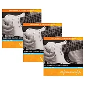 Struny gitarowe  - World Rhythm struny do gitary elektrycznej – lekkie (.010 – 046) struny z zapasowymi strunami – 3 szt - miniaturka - grafika 1