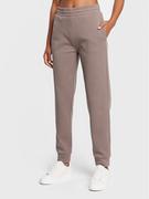 Dresy damskie - Calvin Klein Spodnie dresowe Micro Logo Essential K20K204424 Brązowy Regular Fit - miniaturka - grafika 1