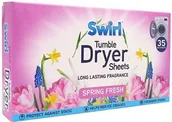 Środki do prania - SwirlTumble Dryer Sheets Chusteczki Zapachowe Do Suszarki Spring 35szt - miniaturka - grafika 1