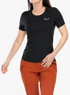 Koszulki i topy damskie - Koszulka damska Salewa Puez Sporty Dry T-Shirt - black out - miniaturka - grafika 1