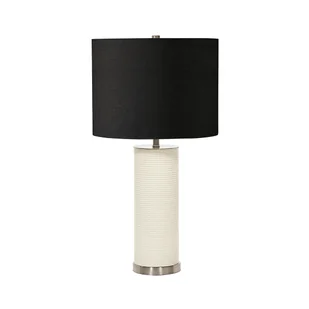 Lampa stołowa porcelanowa elegancka biała czarna 65 cm Ripple E27 60W Elstead - Lampy stojące - miniaturka - grafika 1