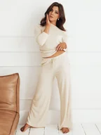 Spodnie damskie - Spodnie damskie NELIS jasnobeżowe Dstreet UY1840 - miniaturka - grafika 1