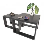 Ławy i stoliki kawowe - Komplet Dwóch Czarnych Stolików Kawowych W8-H32 - miniaturka - grafika 1