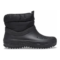 Śniegowce damskie - Damskie Śniegowce CROCS OBUWIE CLASSIC NEO PUFF SHORTY BOOT W 207311-001 – Czarny - miniaturka - grafika 1