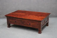 Ławy i stoliki kawowe - Ława Stolik Kawowy Drewniany Oxford #445 120X75X40 Cm Akacja Lakierowana B 1744 - miniaturka - grafika 1