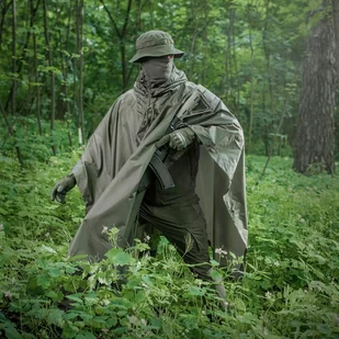 M-Tac - Poncho przeciwdeszczowe - Oliwkowe - 20301001 - Odzież taktyczna i umundurowanie - miniaturka - grafika 5