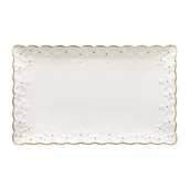 Miski i półmiski - Półmisek prostokątny Talerz do ciasta porcelanowy 31 cm FIORELLA - miniaturka - grafika 1