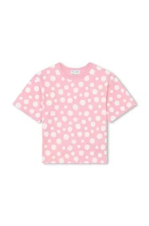 Koszulki dla dziewczynek - Marc Jacobs t-shirt bawełniany dziecięcy kolor różowy - grafika 1