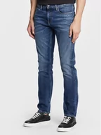 Spodnie męskie - Calvin Klein Jeans Jeansy J30J322801 Niebieski Slim Fit - miniaturka - grafika 1