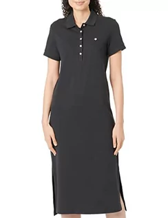 Sukienki - GANT Damska sukienka polo Pique, czarny, S - grafika 1