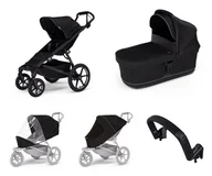 Wózki dziecięce - Wózek miejski Thule Urban Glide 4-wheel Black + Bassinet Black SET 5in1 - miniaturka - grafika 1