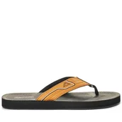 Koszulki męskie - Kappa Logo Seaf Wygodne i stylowe japonki, kolor czarny i żółty tan, rozmiar 42 - miniaturka - grafika 1