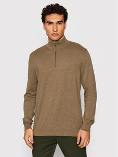 Selected Homme Sweter Berg 16074687 Brązowy Regular Fit - Swetry męskie - miniaturka - grafika 1