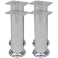 Meble modułowe i akcesoria - vidaXL vidaXL 4 Okrągłe nóżki do kanapy chrom 180 mm - miniaturka - grafika 1