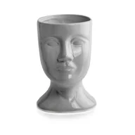 Donice - Osłonka ceramiczna głowa szara- 14 cm - miniaturka - grafika 1