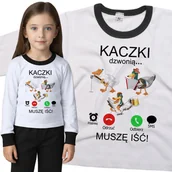 Piżamy dla dziewczynek - Piżama dziecięca Muszę Iść Kaczki Dzwonią 98/104 - VoloDonum - miniaturka - grafika 1