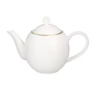 Dzbanki i imbryki - BELLA ZŁOTA LINIA IMBRYK 900 ML PORCELANA KREMOWA OPASKA PVC - miniaturka - grafika 1