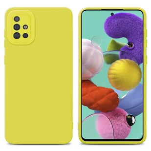 Pokrowiec Etui Do Samsung Galaxy A51 4G / M40s w FLUID ŻÓŁTY TPU Silikonowe Obudowa Ochronny Case Cover Cadorabo - Etui i futerały do telefonów - miniaturka - grafika 1
