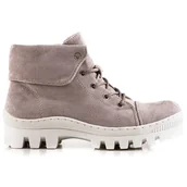 Botki damskie - S. BARSKI Fioletowe traperki S.Barski - miniaturka - grafika 1