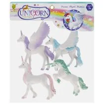 Konik Jednorożec op.4 szt.  MEGA CREATIVE 524451 - Figurki dla dzieci - miniaturka - grafika 1