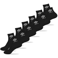 Skarpetki męskie - UMBRO Skarpety Męskie Zestaw 6 PAR Quarter Bawełna CZARNE Rozmiar 35-38 - miniaturka - grafika 1