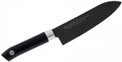 Noże kuchenne - Satake Swordsmith Black 17 Cm Czarny Nóż Santoku Ze Stali Nierdzewnej - miniaturka - grafika 1