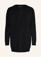 Swetry damskie - Only Dzianinowe Wdzianko schwarz - miniaturka - grafika 1