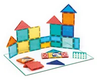 Klocki - Ludi LUDI magnetinis konstruktorius „Gospodarstwo“ 2D/3D su pagrindu, 27 vnt., 2–10 m. - miniaturka - grafika 1