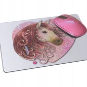 Podkładki pod mysz - Podkładka pod mysz myszkę z koniem KOŃ kucyk serce - miniaturka - grafika 1