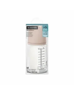 Suavinex Butelka o średnim przepływie 270 ml Zero Zero medium 3m+ - Butelki dla niemowląt - miniaturka - grafika 1