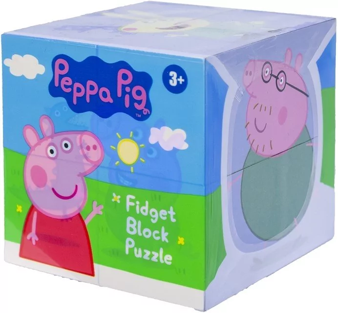 Peppa Pig Świnka Puzzle z klocków kostka 7x7cm