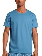 Koszulki męskie - CALIDA RMX Sleep Weekend T-Shirt męski, Azurit Blue, 46-48 - miniaturka - grafika 1