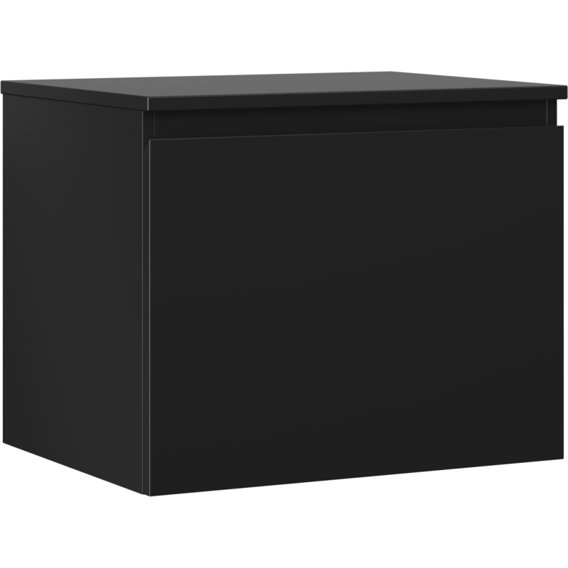 Mexen Orio szafka łazienkowa podumywalkowa 60 cm z blatem, 1 szuflada, czarna mat - 91A10-06047-1-BFC71